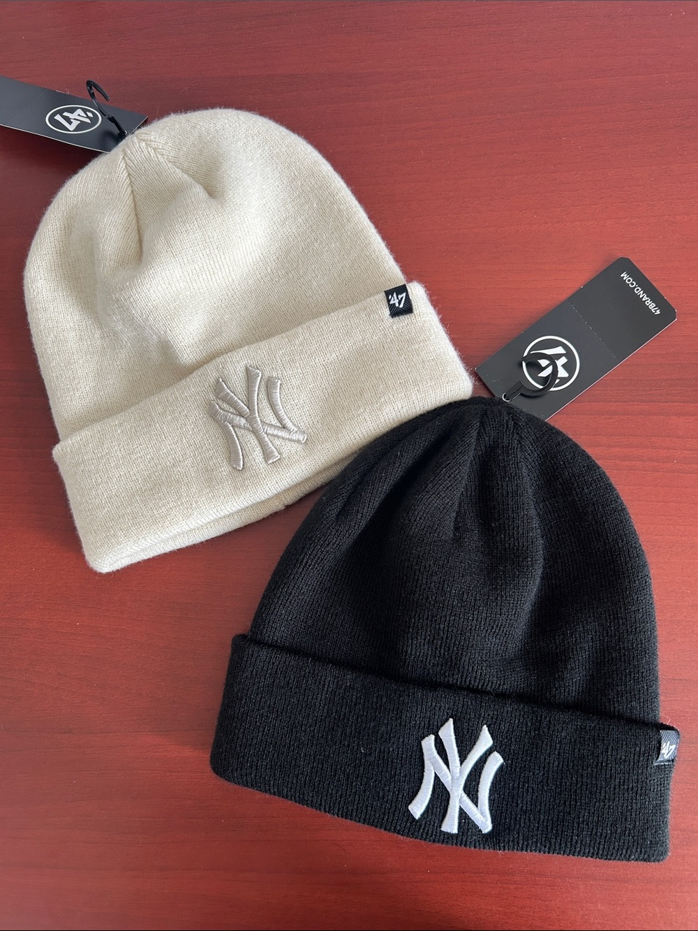 2/$35 47 NY YANKEES RAISED CUFF KNIT TOQUE unisex